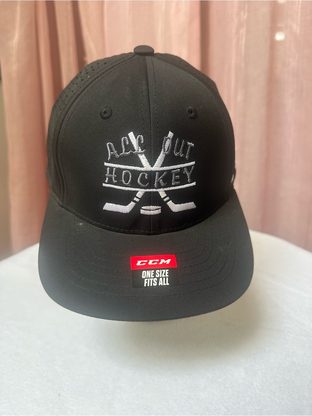 CCM Black and White All Out Hockey Snapback